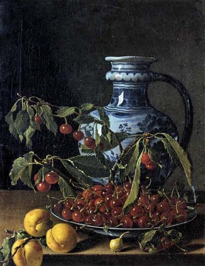 MELeNDEZ, Luis Still-Life with Fruit and a Jar Germany oil painting art